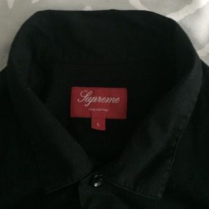 SUPREME~Black casual utility shirt